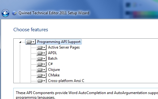 Qwined Programming API Support